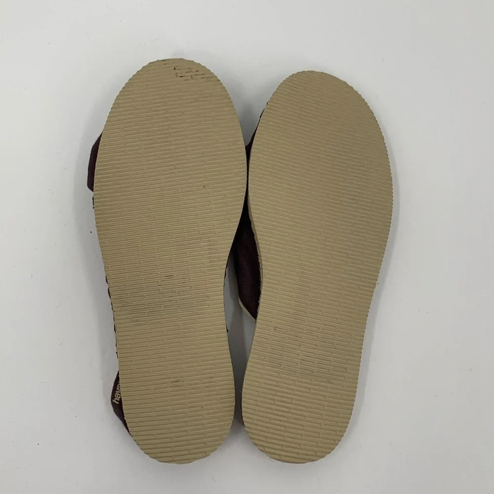 Havaianas Origine twist espadrille shoe canvas purple gray flat Brazil 6.5